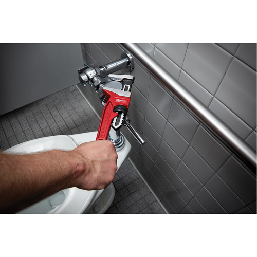 Cl&eacute; &agrave; tuyau &agrave; m&acirc;choires lisses, Cap des m&acirc;choires 2-5/8", Longueur 12", Fini Rev&ecirc;tement en poudre, Prise Ergonomique Southpoint Industrial Supply