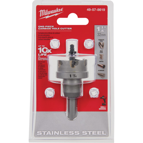 Scies-cloches au carbure monobloc, 1-1/4", Profondeur de la coupe de 3/16" Southpoint Industrial Supply