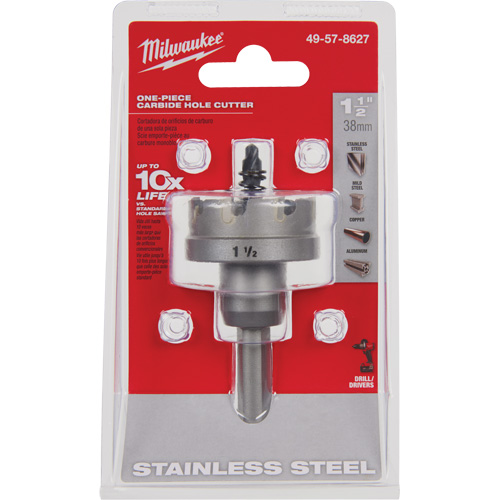 Scies-cloches au carbure monobloc, 1-1/2", Profondeur de la coupe de 3/16" Southpoint Industrial Supply