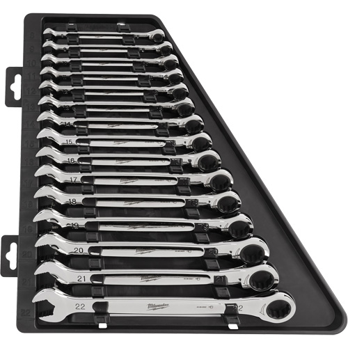 Jeu de cl&eacute;s &agrave; cliquet, Combinaison, 15 morceaux, M&eacute;trique Southpoint Industrial Supply