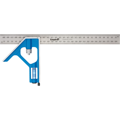 True Blue&reg; Combination Square, 12" L, Stainless Steel, Plain Southpoint Industrial Supply