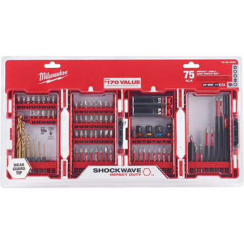 Ensemble de tournevis et perceuse &agrave; chocs Shockwave Southpoint Industrial Supply