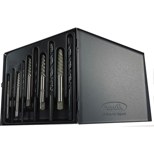 Drillco&reg; Screw Extractor Set with Drills, Carbide, 10 Pieces Southpoint Industrial Supply