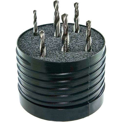Jeu de tarauds & forets combin&eacute;s DRILLCO, 6 morceaux, Acier rapide Southpoint Industrial Supply