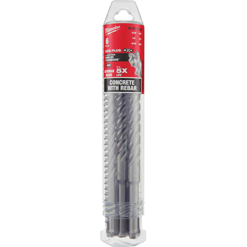 MX4 4-Cutter Rotary Hammer Drill Bit Kit, 6 Pieces, Carbide Southpoint Industrial Supply