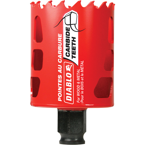 Wood & Metal Hole Saw, 2-1/8", 2-3/8" Depth of Cut, Carbide Southpoint Industrial Supply