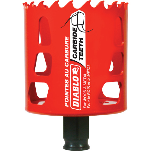 Scie cloche pour bois et m&eacute;tal, 2-9/16", Profondeur de la coupe 2-3/8", Carbure Southpoint Industrial Supply