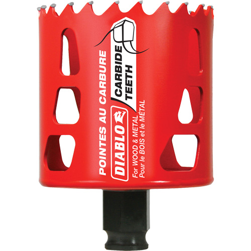 Wood & Metal Hole Saw, 2-5/8", 2-3/8" Depth of Cut, Carbide Southpoint Industrial Supply