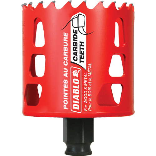 Wood & Metal Hole Saw, 2-11/16", 2-3/8" Depth of Cut, Carbide Southpoint Industrial Supply