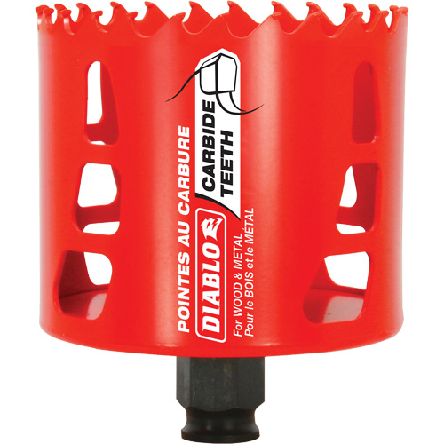 Scie cloche pour bois et m&eacute;tal, 3-1/8", Profondeur de la coupe 2-3/8", Carbure Southpoint Industrial Supply