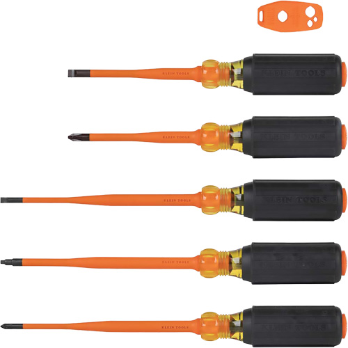Slim-Tip Insulated Screwdriver Set, 1000 V, 6 Pcs Southpoint Industrial Supply