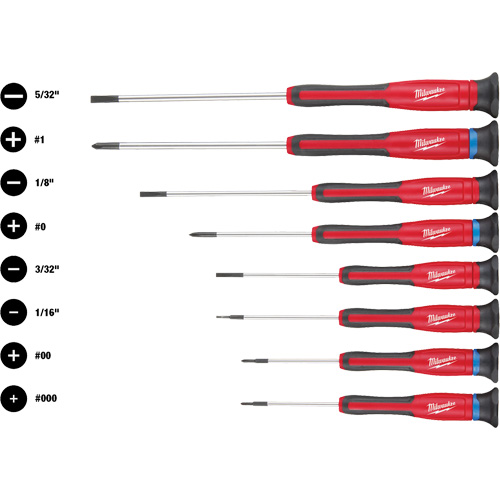 Jeu de tournevis de pr&eacute;cision, 8 mcx Southpoint Industrial Supply