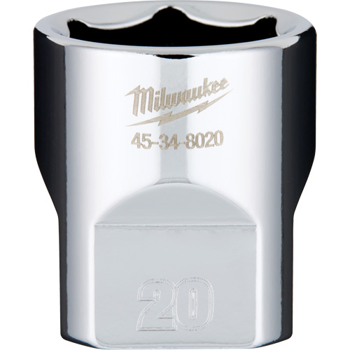 Metric Socket with Four Flat Sides, 20 mm, 3/8" Drive, 6 Points Southpoint Industrial Supply