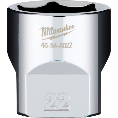 Metric Socket with Four Flat Sides, 22 mm, 3/8" Drive, 6 Points Southpoint Industrial Supply