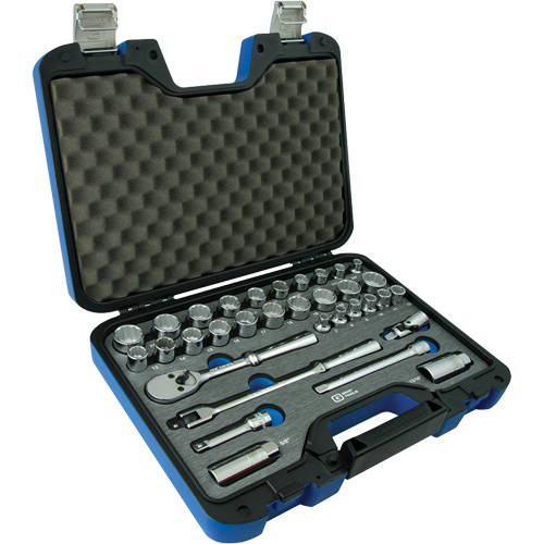 12 Point SAE & Metric Socket Attachment Set, 33 Pcs, 3/8" Drive Size Southpoint Industrial Supply