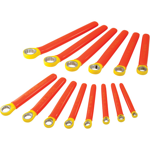 Insulated 12 Point SAE Box End Wrench Set, 1000 V, 14 Pcs Southpoint Industrial Supply