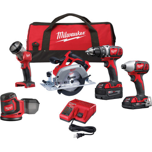 Trousse 5 pi&egrave;ces doutil combin&eacute; M18, Lithium-ion, 18 V Southpoint Industrial Supply