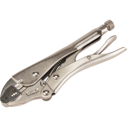 Locking Pliers with Wire Cutter, 7" Length, Curved Jaw Southpoint Industrial Supply