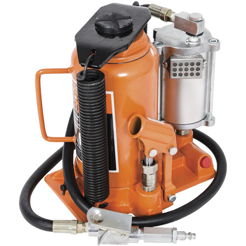 Super Heavy-Duty Bottle Jack, 20 Ton(s), Air Hydraulic, 20" Raised Height Southpoint Industrial Supply