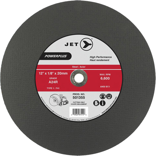 A24R PowerPlus Cut-Off Wheel, 14" x 1/8", 20 mm Arbor, Type 1, 5500 RPM Southpoint Industrial Supply