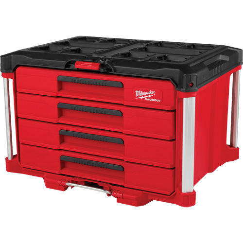 Boîte &agrave; outils avec 4 tiroirs PackOut, 16-3/10" x 22-1/5" x 14-3/10", Rouge Southpoint Industrial Supply