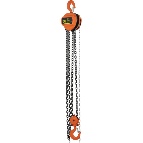 VHC Series Chain Hoists, 10' Lift, 6600 lbs. (3 tons) Capacity, Alloy Steel Chain Southpoint Industrial Supply