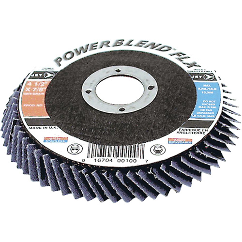 Disques &agrave; lamelles haute performance PowerBlend FLX, 4-1/2" x Type 27, Grain Z120, Zirconium Southpoint Industrial Supply