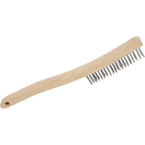 3LHSS Hand Scratch Brushes, Stainless Steel, 3 x 19 Wire Rows, 13-3/4" Long Southpoint Industrial Supply