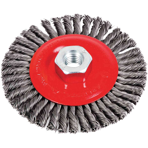 Stringer Bead Brushes for Angle Grinders, 4-1/2" Dia., 0.02" Fill, 5/8"-11 Arbor, Steel Southpoint Industrial Supply