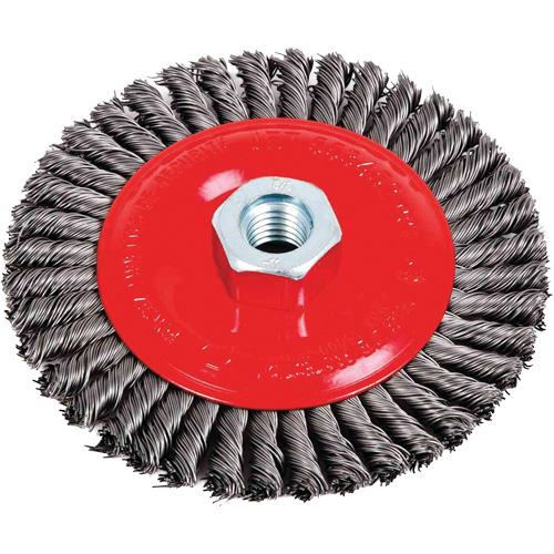 Stringer Bead Brushes for Angle Grinders, 5" Dia., 0.02" Fill, 5/8"-11 Arbor, Steel Southpoint Industrial Supply