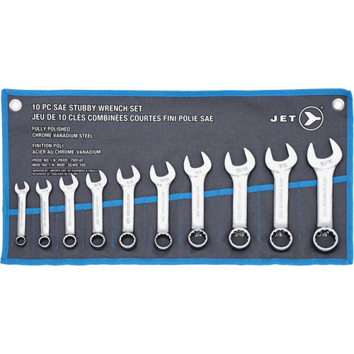 SCWS-10S Stubby Wrench Sets, Combination, 10 Pieces, Imperial Southpoint Industrial Supply