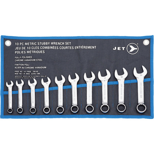 SCWS-10M Jeux de cl&eacute;s courtes, Combinaison, 10 morceaux, M&eacute;trique Southpoint Industrial Supply