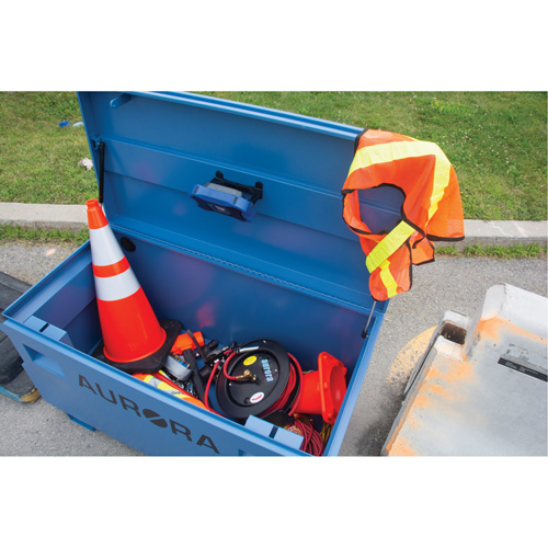 Jobsite Tool Box, 48" x 24" x 27-3/5", Steel, Blue Southpoint Industrial Supply