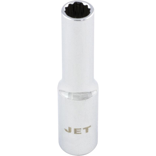 Chrome Socket, 4 mm, 1/4" Drive, 12 Points, Deep Southpoint Industrial Supply