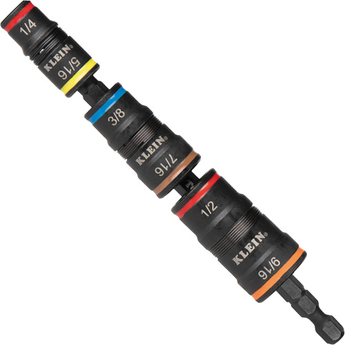 7-in-1 Flip Socket Set, 8 Pcs, Impact, 1/4'' Drive Size Southpoint Industrial Supply