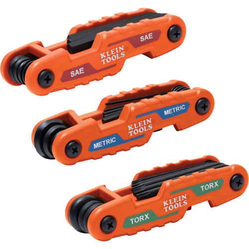Compact Folding Hex Key Set, 25 Pcs., Metric & Imperial/Torx&reg; Southpoint Industrial Supply