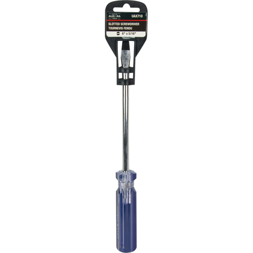 Tournevis &agrave; fente bleu transparent avec bandes, Tige de 5/16", Ronde, Prise en Plastique Southpoint Industrial Supply