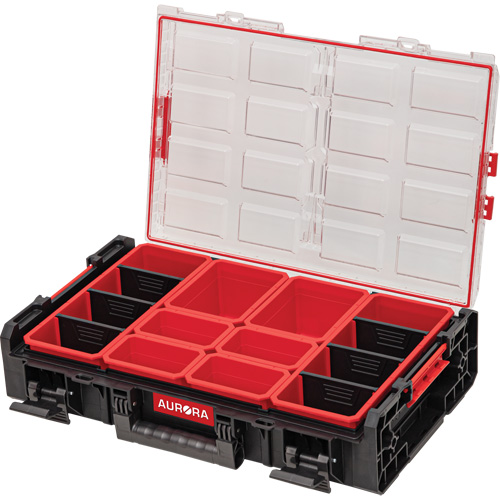 Arx&reg; 2X-Large Organizer with Bins, 23" x 15-1/5" x 6-4/5", Black Southpoint Industrial Supply