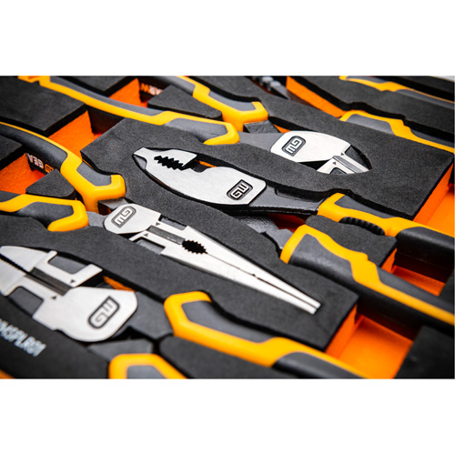 PITBULL Cushion Grip Pliers Set in Foam Storage Tray, 5 Pieces Southpoint Industrial Supply
