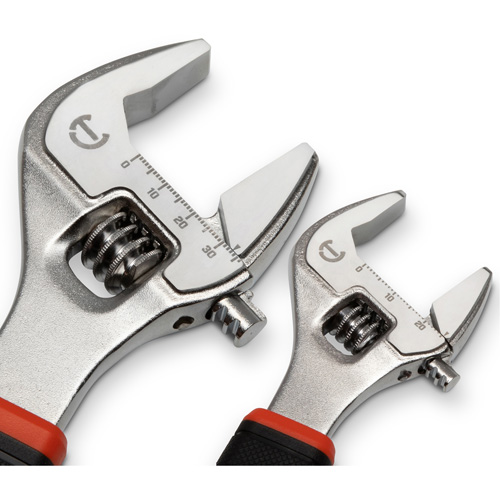 Quick-Fit-Jaw Adjustable Wrench Set, Adjustable, 2 Pieces, Imperial and Metric Southpoint Industrial Supply