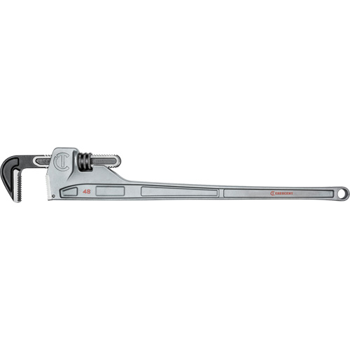 Pipe Wrench, 6" Jaw Capacity, 48" Long, Powder Coated Finish, Non-Ergonomic Handle Southpoint Industrial Supply