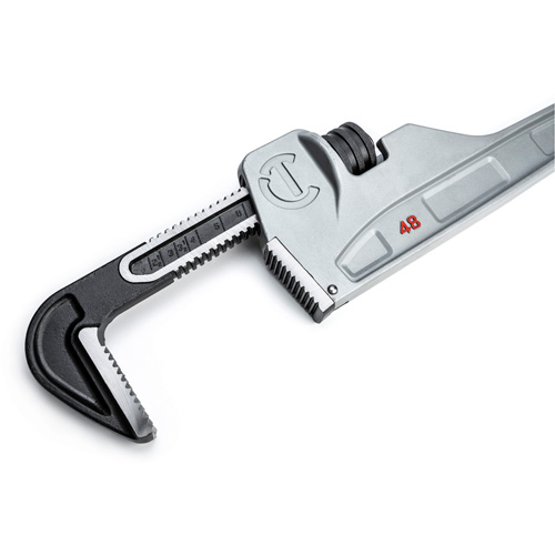 Pipe Wrench, 6" Jaw Capacity, 48" Long, Powder Coated Finish, Non-Ergonomic Handle Southpoint Industrial Supply