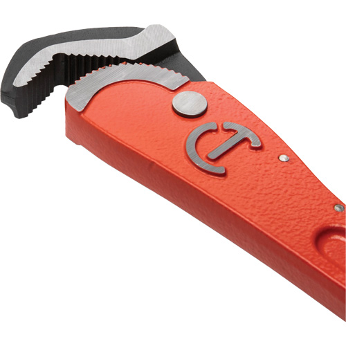 Self-Adjusting Pipe Wrench, 1-1/2" Jaw Capacity, 12" Long, Powder Coated Finish, Non-Ergonomic Handle Southpoint Industrial Supply