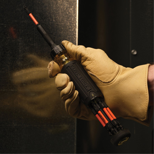 15-in-1 Ratcheting Impact-Rated Multi-Bit Torsion Zone Screwdriver, 9-1/2" L, Cushion Grip Handle Southpoint Industrial Supply