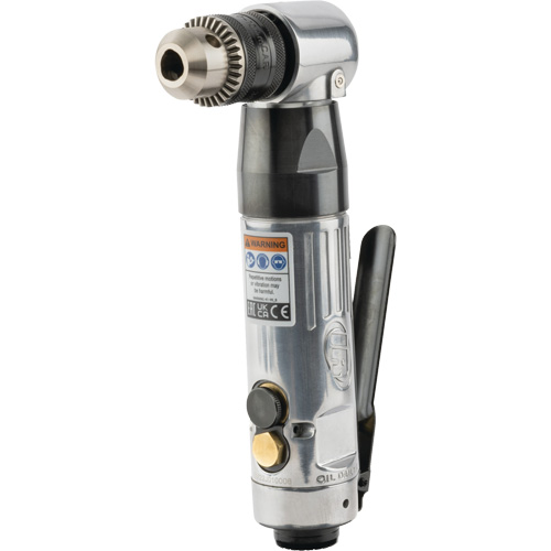 Perceuse pneumatique &agrave; angle, 20,5 pi, cu/min, 1/4" NPT, 98 dBA, 3/8" mandrin, Avec cl&eacute; Southpoint Industrial Supply