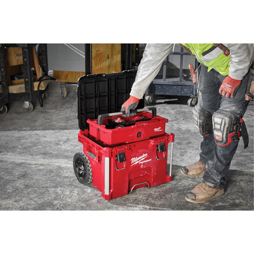 PACKOUT Rolling Tool Box, 18" x 22" x 19-1/2", Black/Red Southpoint Industrial Supply