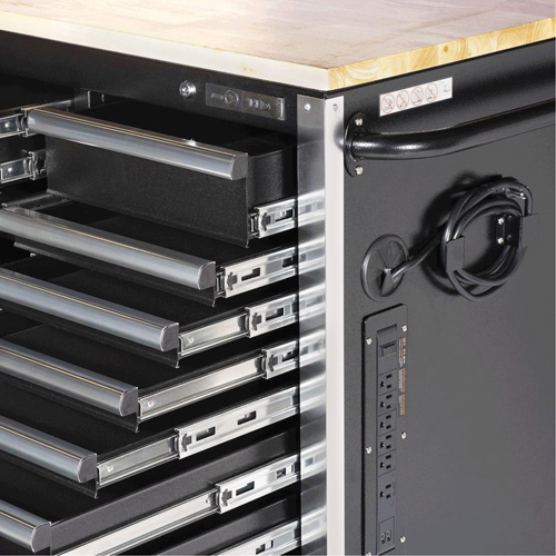 HDRC7220 HD Series Roller Cabinet, 20 Drawers, 72" W x 24" D x 42-3/10" H, Black Southpoint Industrial Supply