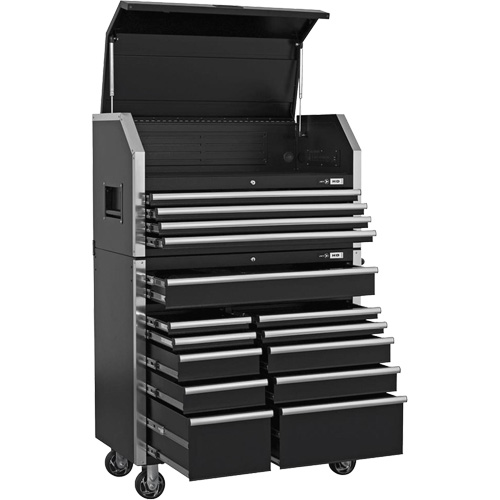 HDCC-4115 HD Series Toolbox Combo, 21-1/2" D x 44-1/5" W x 63-3/10" H, Black Southpoint Industrial Supply