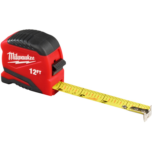 Compact Tape Measure, 13/16" x 12' Southpoint Industrial Supply
