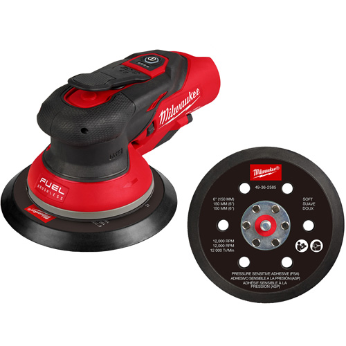M12 FUEL 6" Random Orbital Sander, 6" Sand Paper, 12 V Southpoint Industrial Supply